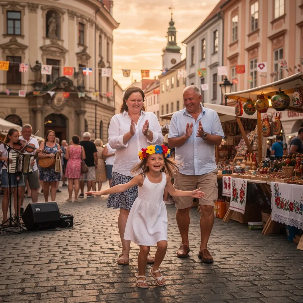 Pohled na architekturu Brna s moderními i historickými prvky v jednom záběru.